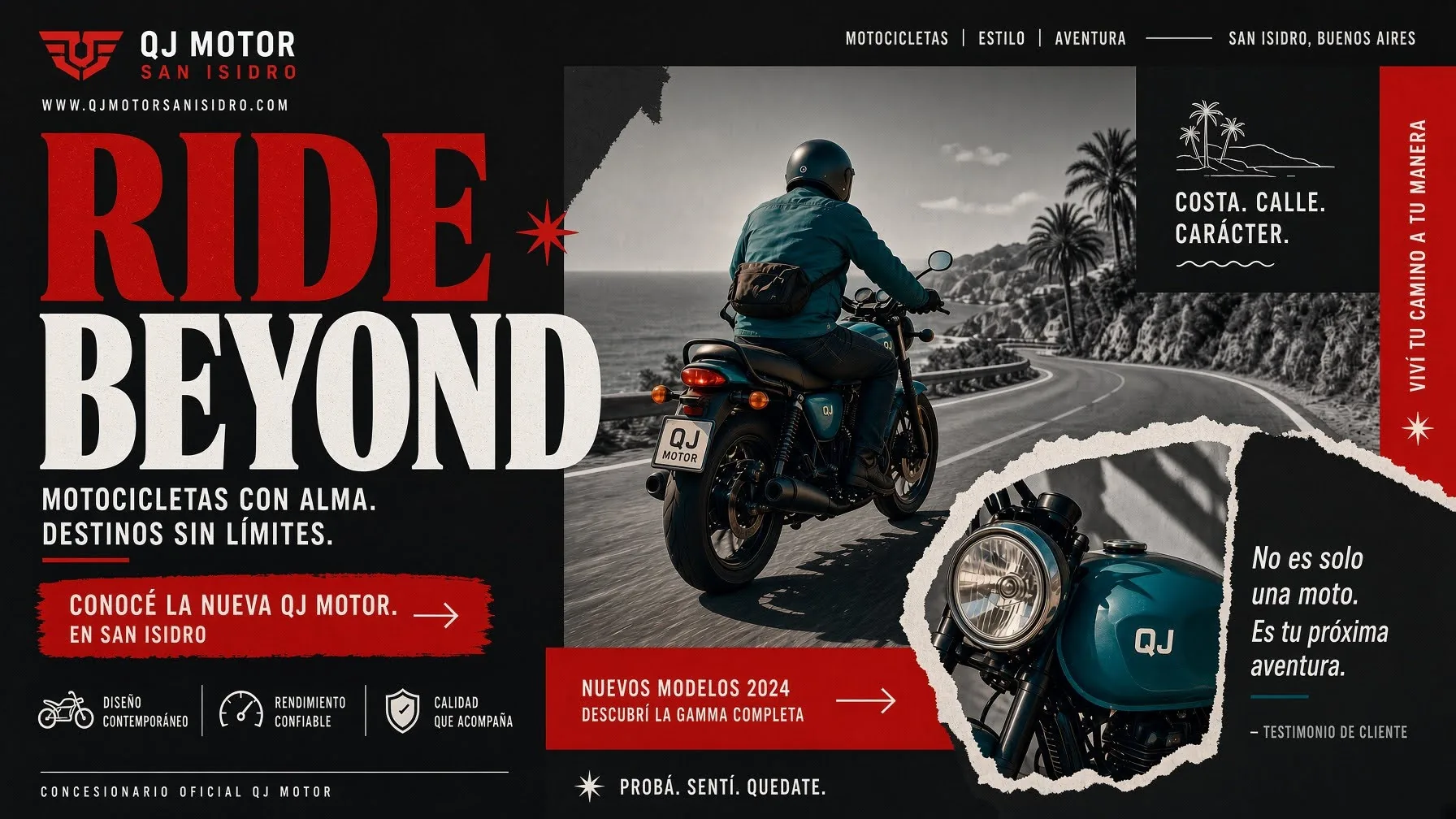QJ Motor — pieza de campaña web