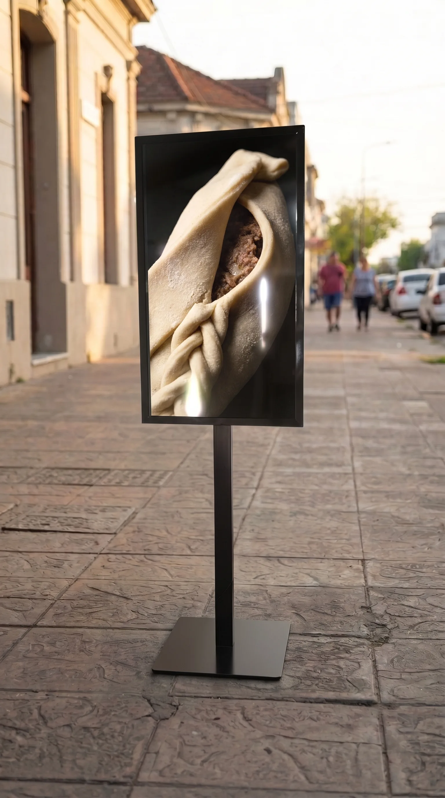 Totem publicitario — vereda